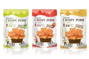 Crispy Pork Snack, Spicy Max, Lime and Original Flavor
