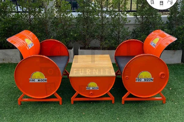 E Loft Style Steel Tank Sofa Set