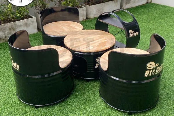 E Loft Style Steel Tank Sofa Set