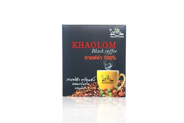 KHAOLOM  Instant Roasted Arabica Coffee, Black - 150 g
