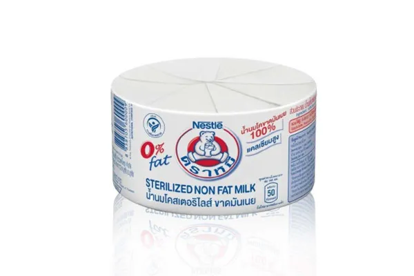 BEAR BRAND Sterilized Milk, Fat-Free (White Label) - 140 ml