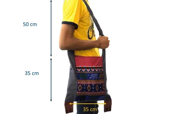 Cotton Hand Woven Big Shoulder Bag Simple Design