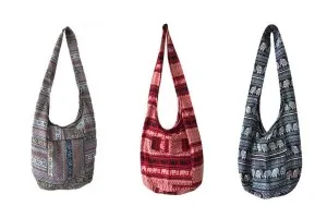 Crossbody Bag Messenger Bag with Variety of Thai Elephant Patterns