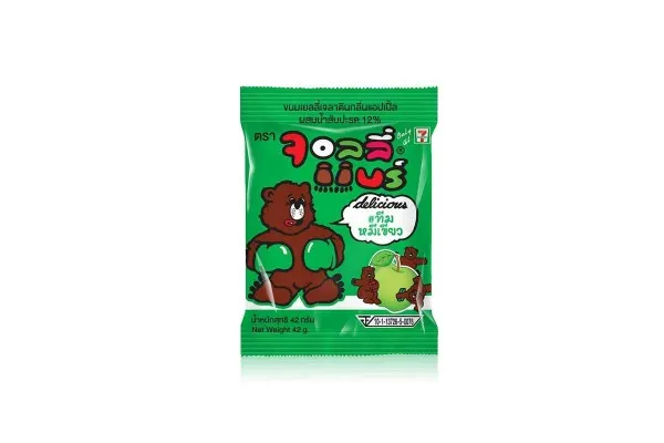 JOLLY BEAR, Fruity Jelly, Green Apple - 42 g