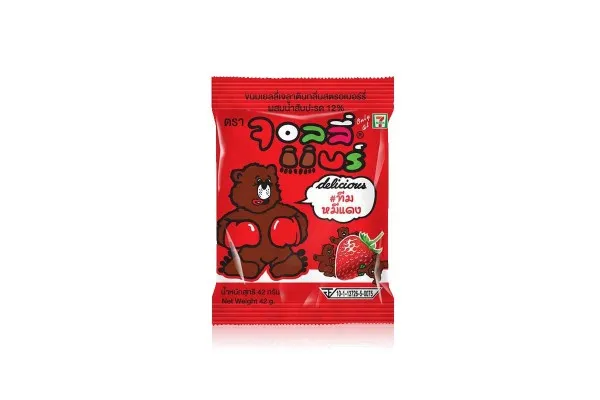 JOLLY BEAR, Fruity Jelly, Strawberry - 42 g
