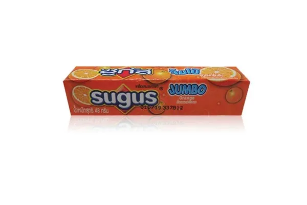 SUGAS Jumbo Candy in Stick, Orange - 48 g