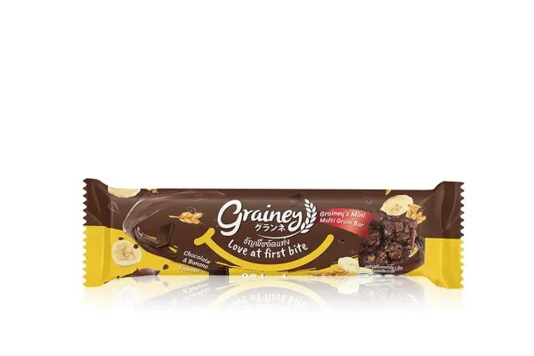 GRAINEY, Mini Multigrain Bar, Chocolate & Banana Flavor - 20 g