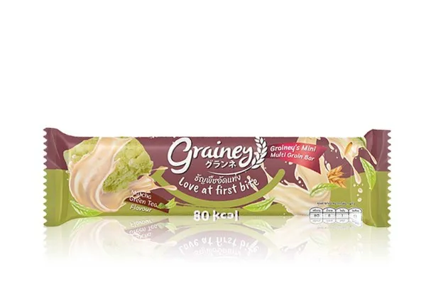 GRAINEY, Mini Multigrain Bar, Matcha Green Tea Flavor - 20 g