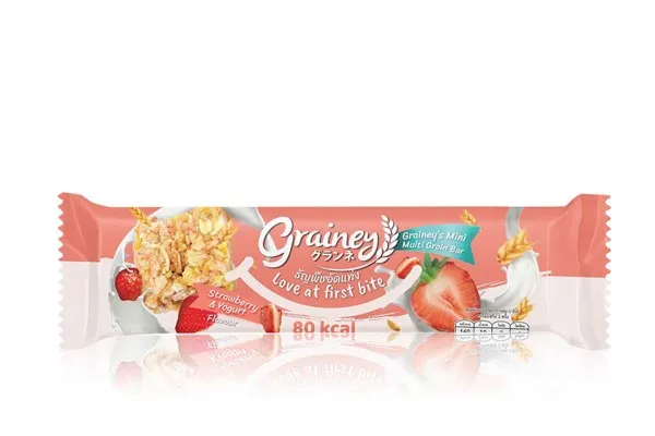GRAINEY, Mini Multigrain Bar, Strawberry Yogurt Flavor - 20 g