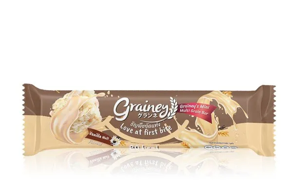GRAINEY, Mini Multigrain Bar, Vanilla Malt Flavor - 20 g