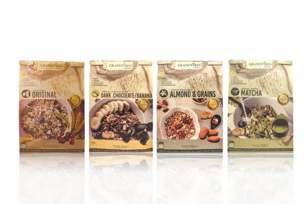 GRANOVIBES Original, Less Sugar Healthy Granola