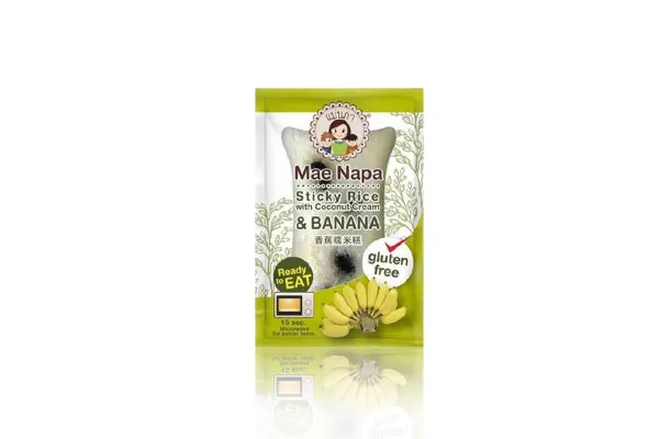 Steamed Sticky Rice with Coconut Cream, Banana - 80 g