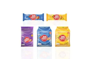 JAM O'JAM, Milk Biscuit Filled with Fruity Jams