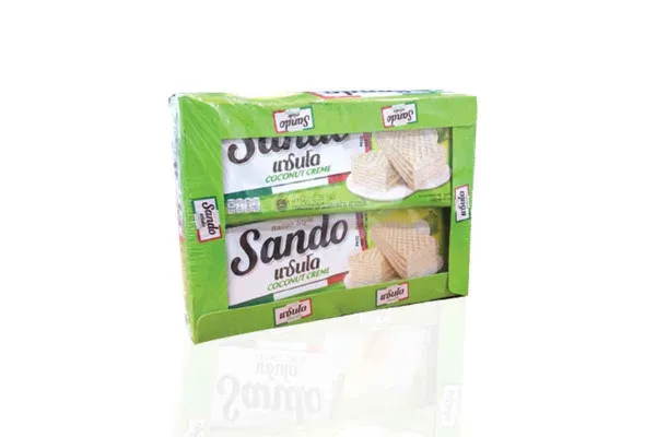 SANDO Wafer, Coconut Creme - 35 g