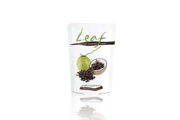 LEAF Coconut Chips, Chocolate - 40 g