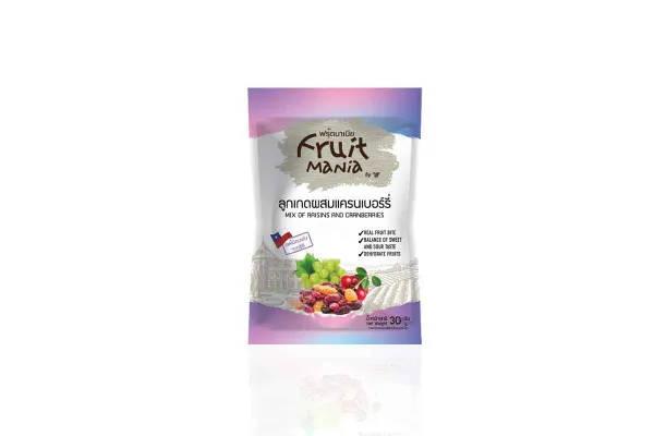 FRUIT MANIA, Mixed Raisins and Cranberries - 30 g