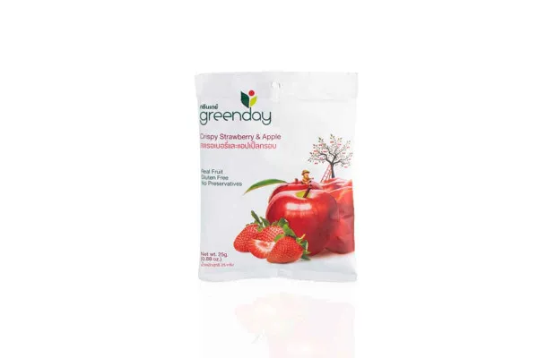 GREENDAY Crispy Strawberry Mixed Apple Chips - 25 g 