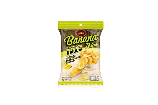 NACKET Crispy Banana Baked Thin, Original - 33 g