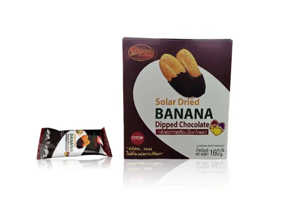 PAPIEN Solar Dried Banana, Dipped Chocolate - 160 g