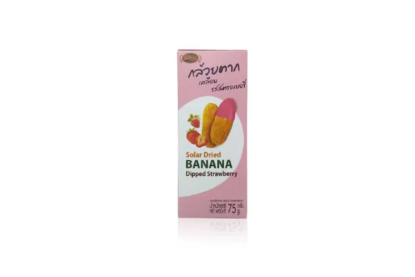 PAPIEN Solar Dried Banana, Dipped Strawberry - 75 g