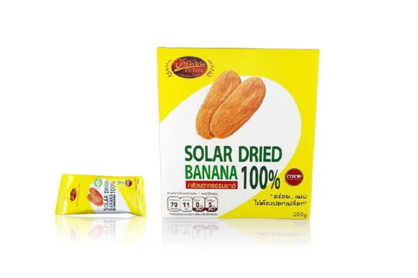 PAPIEN Solar Dried Banana, Natural - 200 g