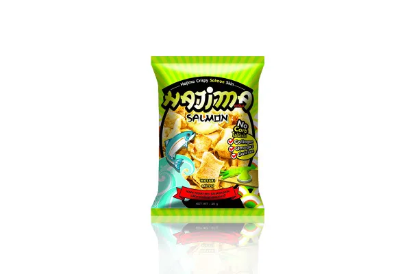 HAJIMA Crispy Salmon Skin, Wasabi - 20 g