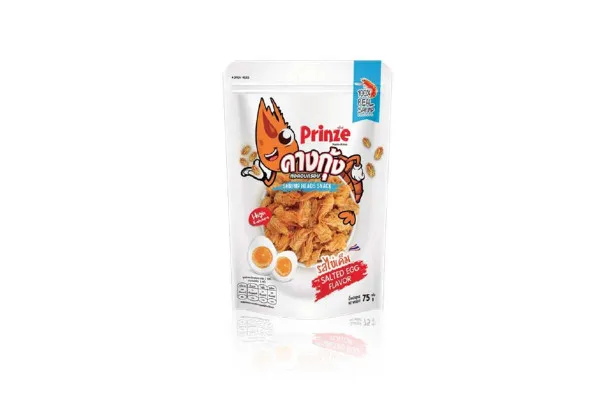 PRINZE Shrimp Head Snack, Salted Egg - 75 g