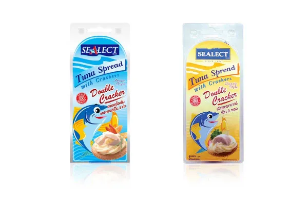SEALECT Tuna Spread with Cracker,Classic and Asian Flavors