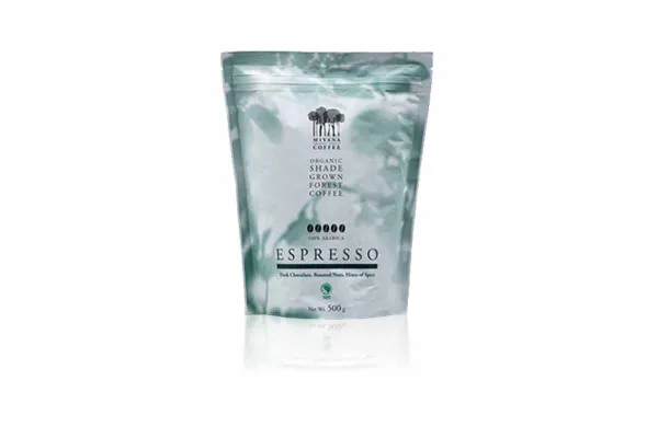 MIVANA Organic, Light Roasted Espresso Beans - 500 g