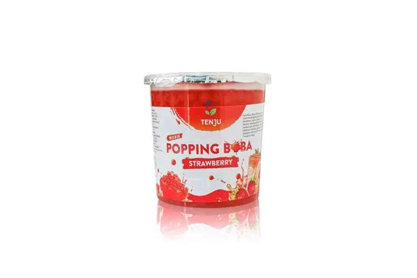 TENJU Popping Boba, Strawberry Flavored - 1 Kg.