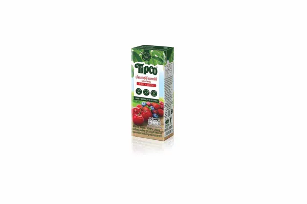 TIPCO 100% Fruit Juice, Cherry Berry Juice - 200 ml