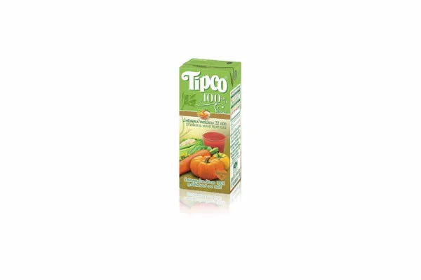 TIPCO 100% Veggie Juice, Mixed Veggie & Fruit Juice - 200 ml