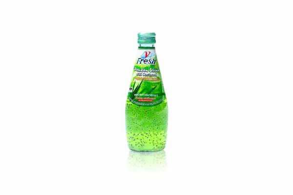 V FRESH Pandan Drink With Basil Seed (Halal) - 290 ml 