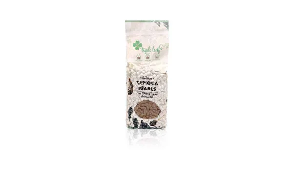 TRIPPLE LEAF Tapioca Pearls, Black Pearls, Brown Sugar - 1 kg