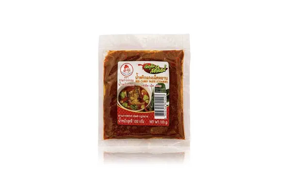 KANOKWAN Thai Curry Pastes, Red Curry (Coarse) - 100 g