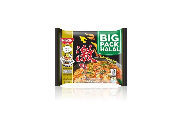 NISSIN Instant Noodles Halal Big Pack, Korean Hot Chili Chicken - 80 g