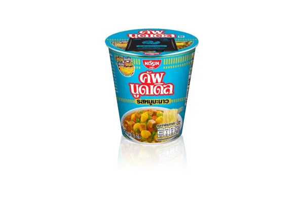 NISSIN Instant Noodles Cup, Moo Manao - 76 g