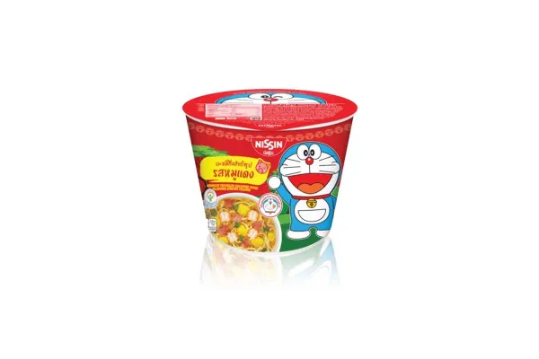 NISSIN Noodles Mini Cup Doraemon, Roast Pork - 40 g