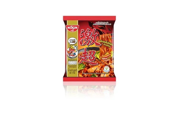 NISSIN Instant Noodles Premium Bag, Extream Hot Chili Chicken - 60 g