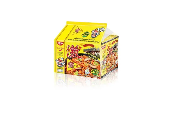 NISSIN Instant Noodles Premium Bag, Dry Type Korean Hot Chili Jey - 60 g