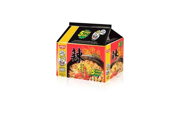 NISSIN Instant Noodles Premium Bag, Korean Hot and Spicy Soup - 60 g
