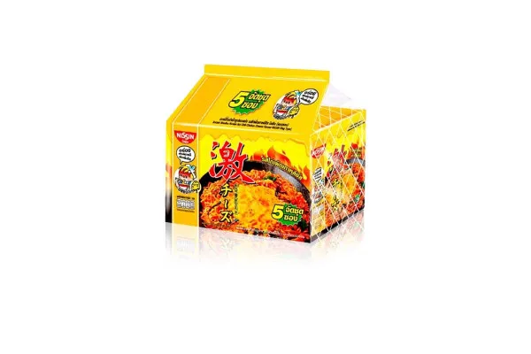 NISSIN Instant Noodles Premium Bag, Korean Hot Chili Chicken Cheese - 60 g