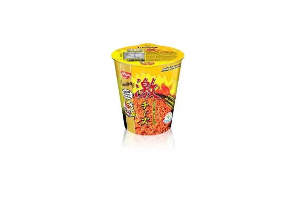 NISSIN Instant Noodles Premium Cup Dry Type, Korean Hot Chili Chicken Cheese - 69 g