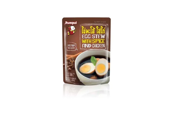 PUMPUI Ready Meal, Egg Stew with Spice and Chicken - 120 g