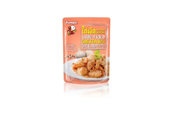 PUMPUI Ready Meal, Stir-fried Chicken with Garlic and Pepper - 85 g