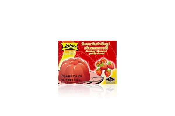 LOBO, Strawberry Flavoured Gelatin Dessert - 110 g