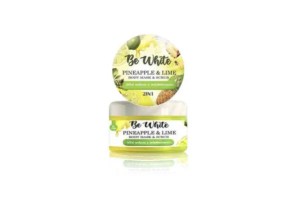 BE WHITE Body Pineapple & Lime Body Mask & Scrub - 300 g