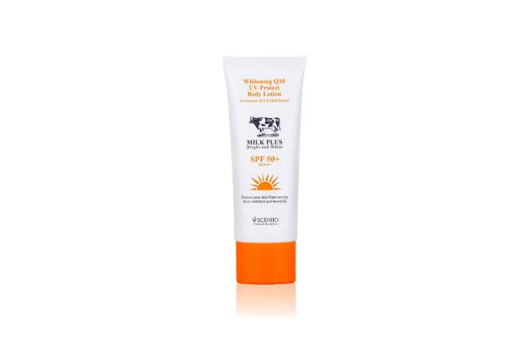 SCENTIO Milk PLus Whitening Q10 UV Protect Body Lotion SPF 50+PA++ - 100 ml