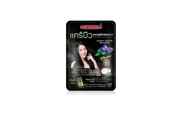 CAREBEAU Hair Color Shampoo, Natural Black - 20 ml