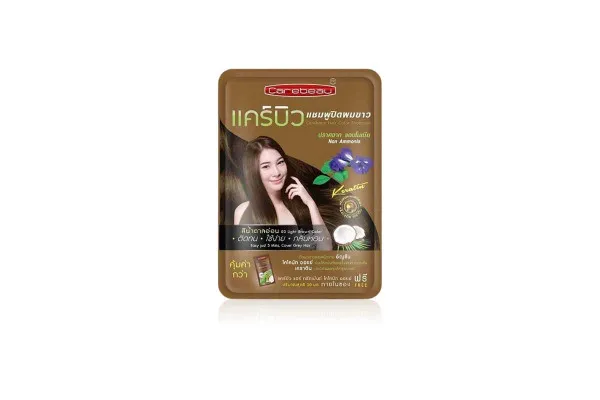 CAREBEAU Hair Color Shampoo , Light Brown - 20 ml